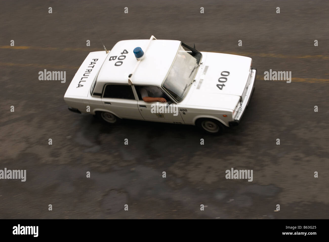 Cubano auto della polizia, l'Avana, Cuba. Foto Stock