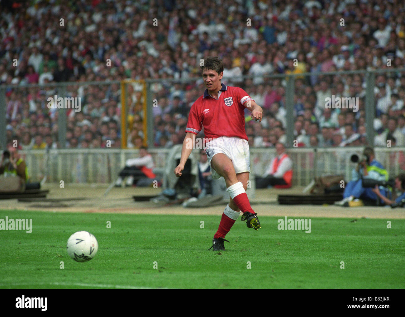 Calciatore inglese Gary Lineker Inghilterra V Argentina a Wembley 25 5 91 Foto Stock Calciatore inglese Gary Lineker Inghilterra V Argentina a Wembley 25 5 91 Foto Stock
