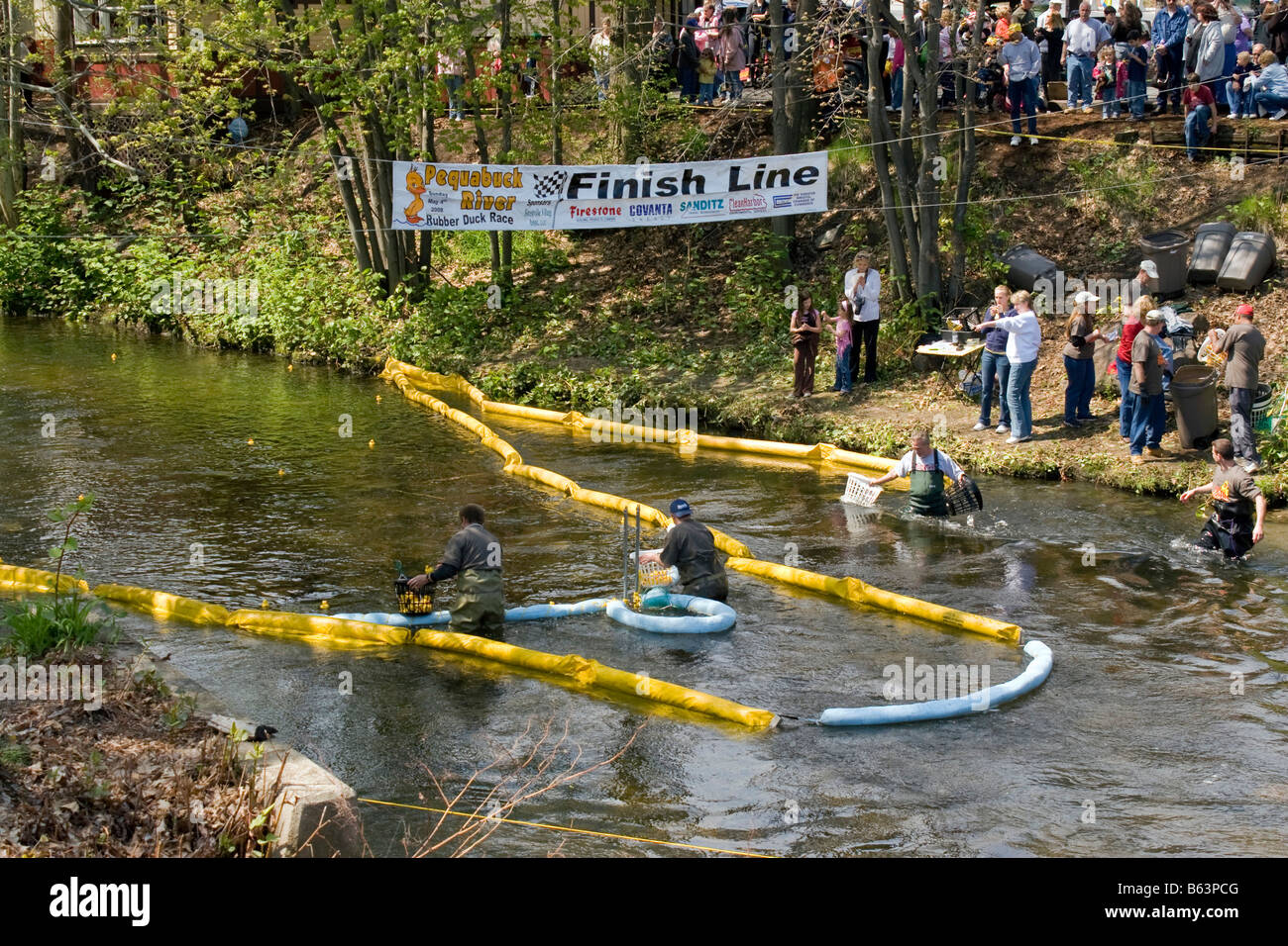 Il 2008 Duck Race è un evento utilizzato per gli enti locali il fund raising Foto Stock