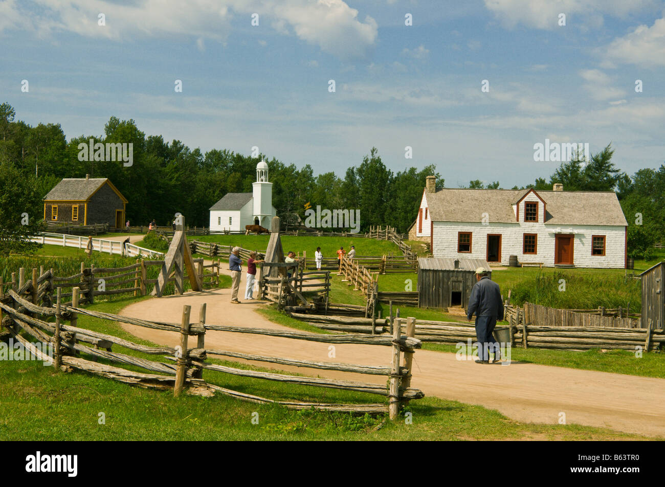 La storica Acadian Village New Brunswick Canada Foto Stock
