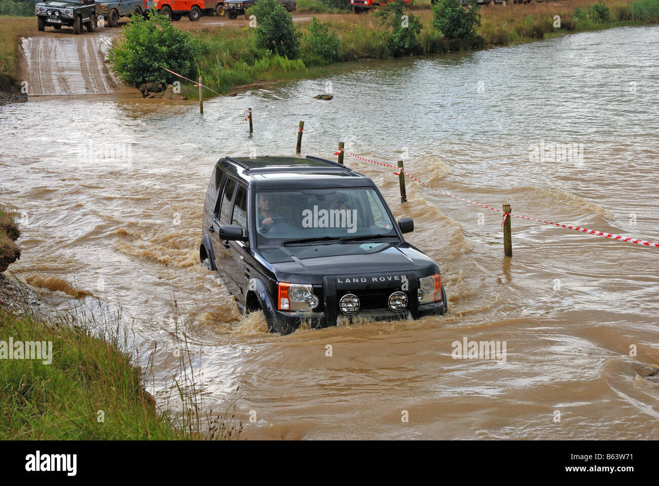 Land Rover Discovery 3 in acqua a Billing 2008 4RM numero di registrazione J7 NDP la trazione a quattro ruote motrici LRM mostrano la fatturazione 2008 Land Foto Stock