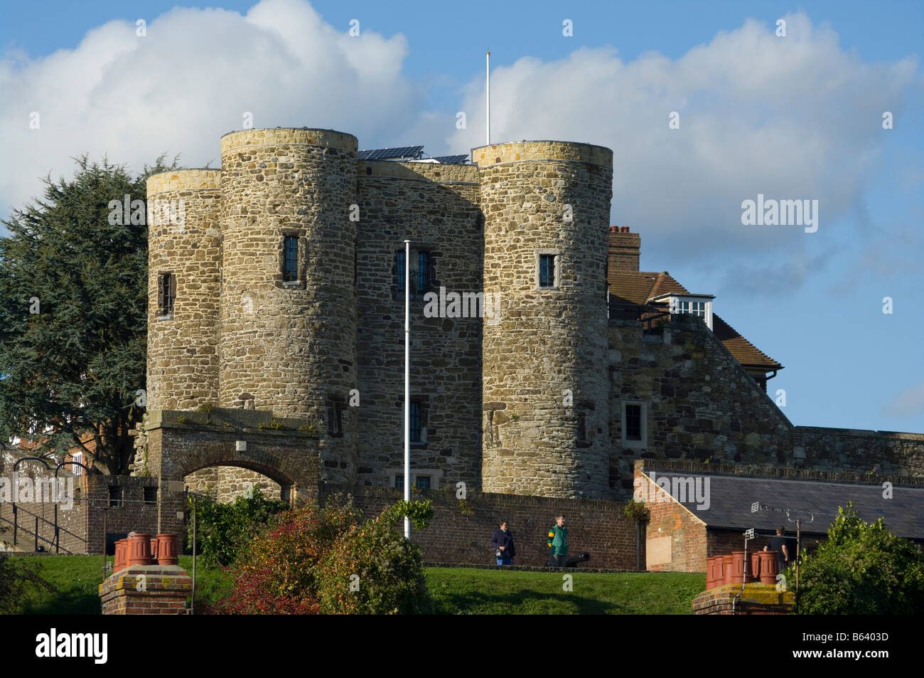 Ypres Castello torre circa 1259 presso il centro storico di Cinque Ports città di segala East Sussex Foto Stock