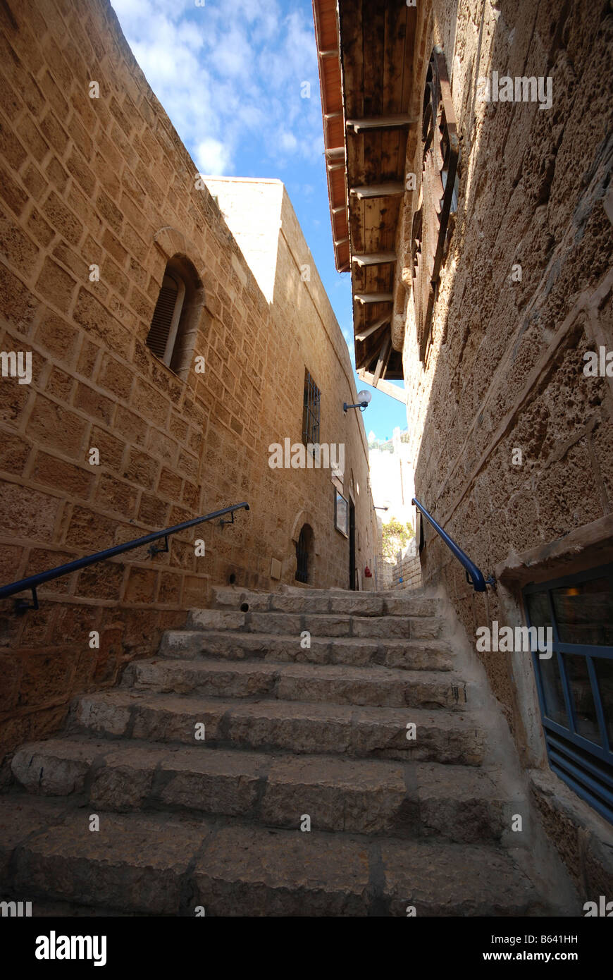 Israele Vecchia Jaffa stretto vicoletto Foto Stock