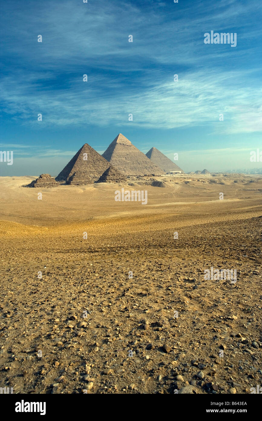 L'Egitto, al Cairo e Piramidi a Giza / Gizeh. Foto Stock