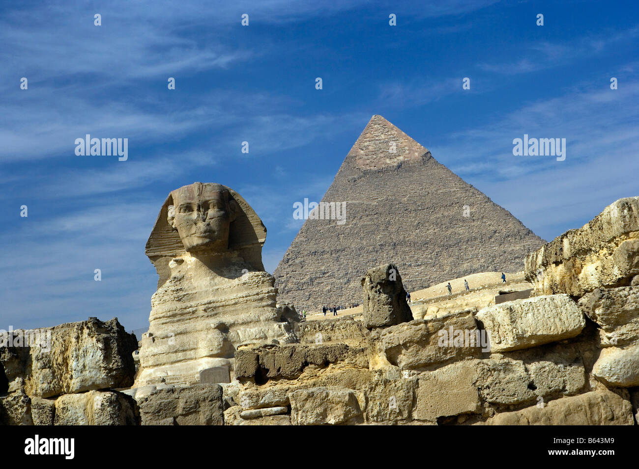 L'Egitto, al Cairo e Piramidi a Giza (Gizeh) Sphinx Foto Stock