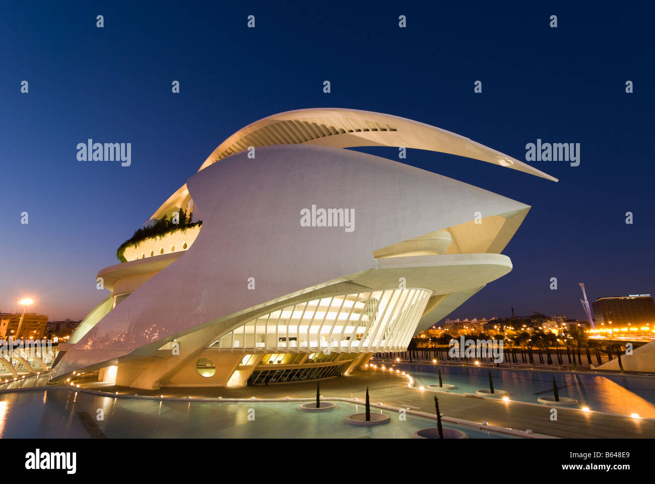 Valencia Opera House El Palau de les Arts Reina Sofia Valencia Spagna Foto Stock