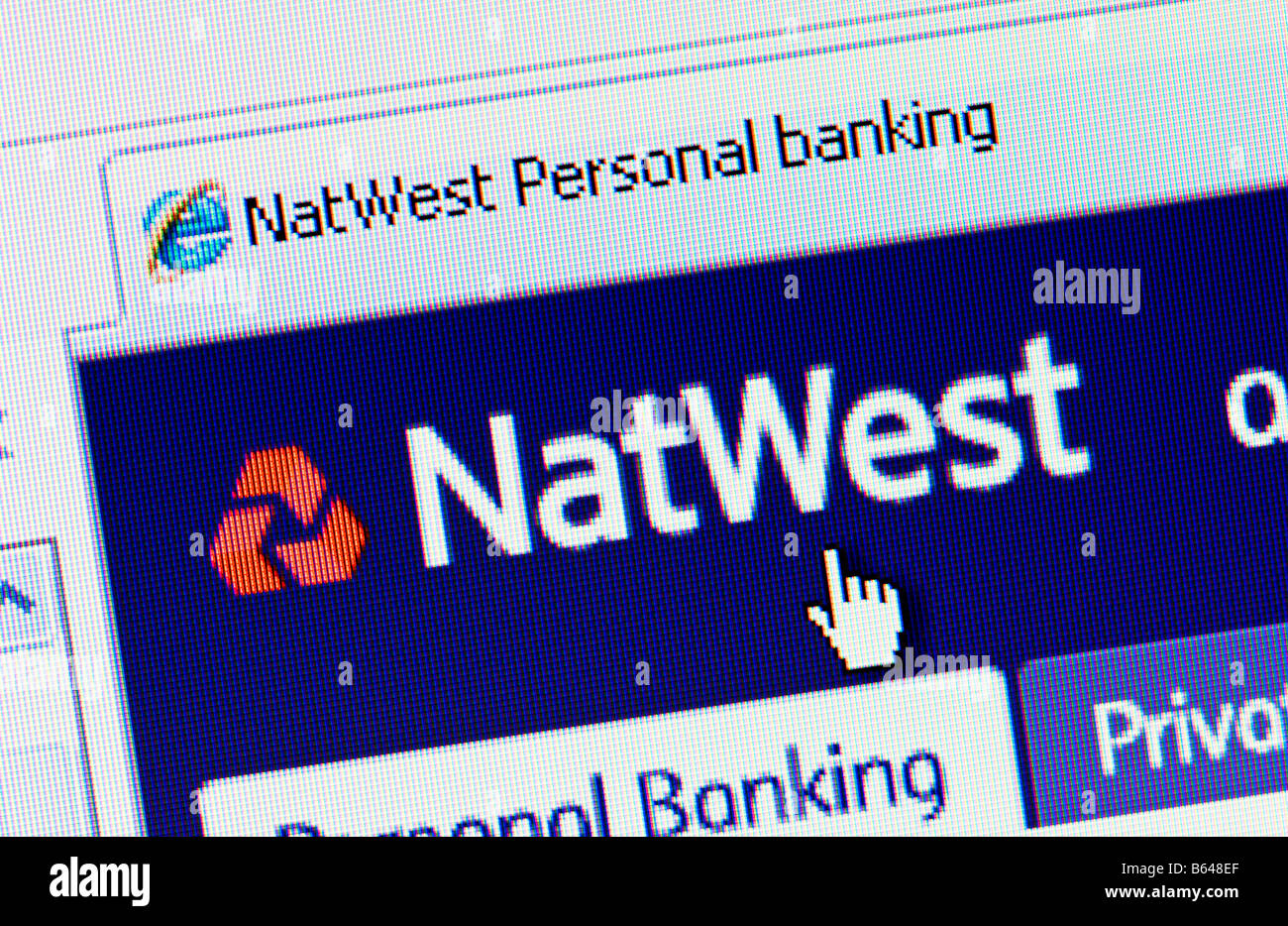 Macro screenshot di NatWest bank sito web solo uso editoriale Foto Stock