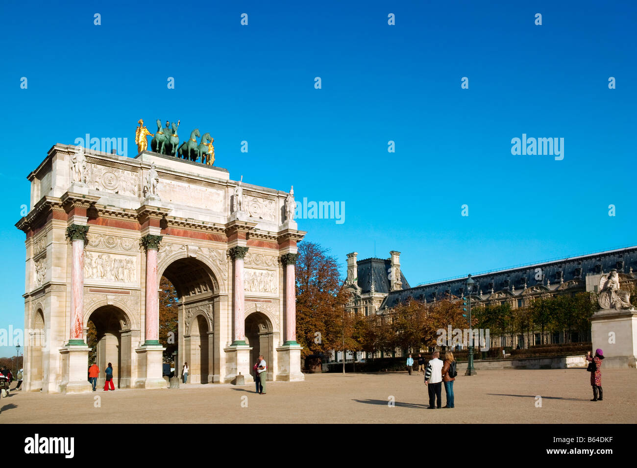 Arco di Trionfo del CARROUSEL LOUVRE Parigi Francia Foto Stock