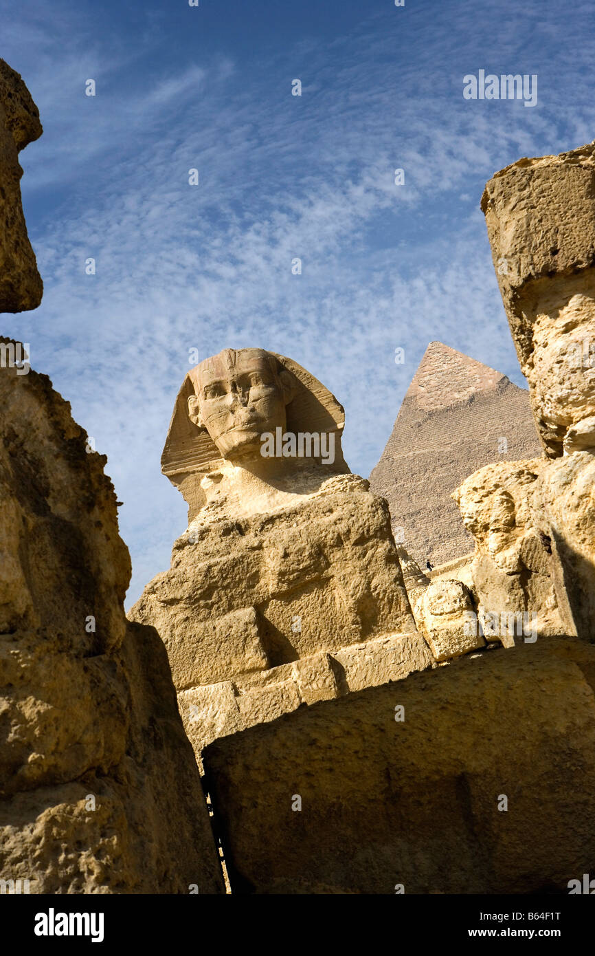 L'Egitto, al Cairo e Piramidi di Giza (Gizeh) Sphinx Foto Stock