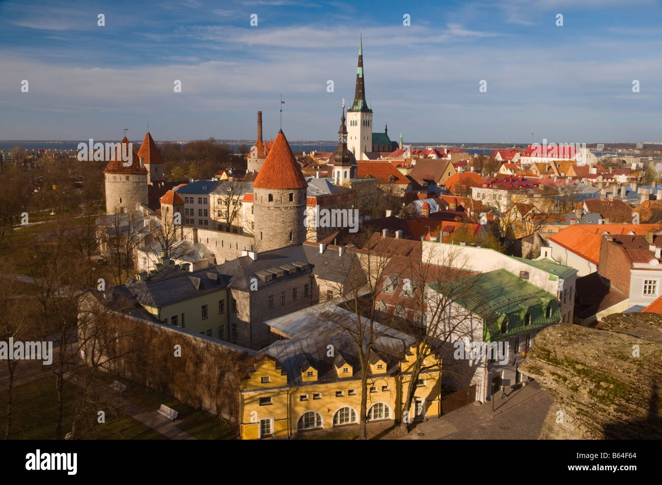 Old Town City View Tallinn Estonia Foto Stock