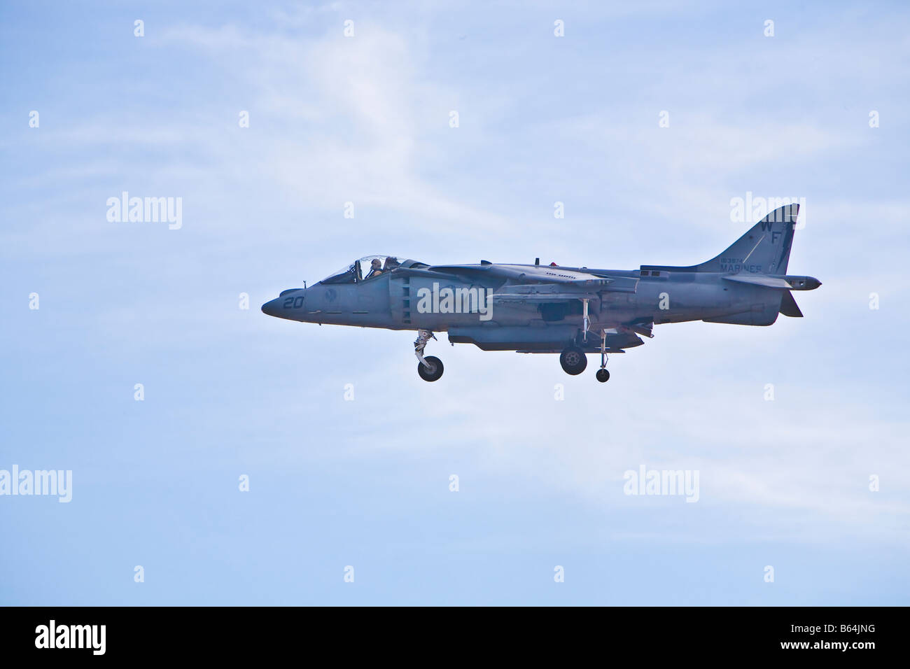 US Marine AV 8 B Harrier verticale di decollo e atterraggio aereo Foto Stock