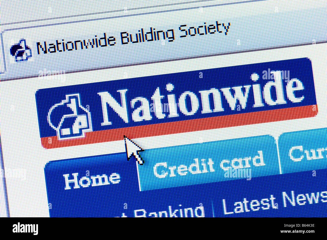 Macro screenshot di Nationwide Building Society sito web solo uso editoriale Foto Stock