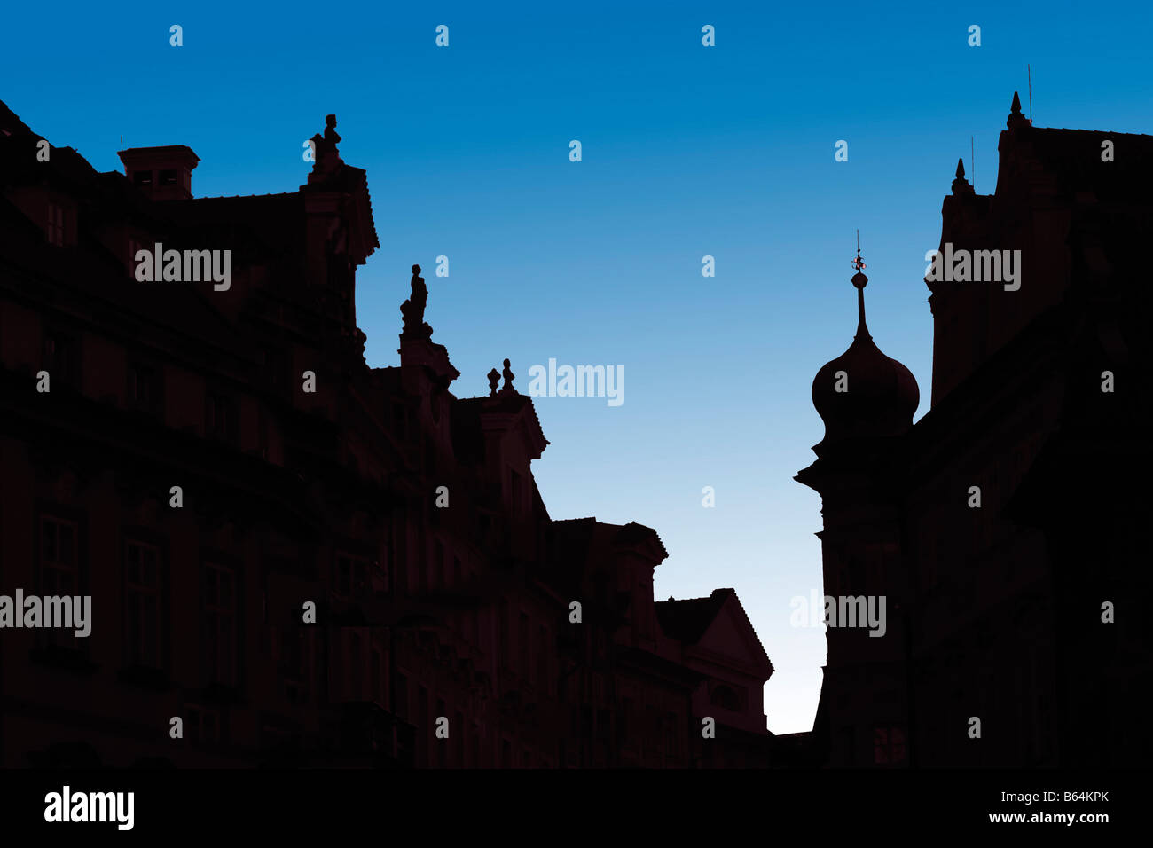 Stagliano vista dei tetti di Praga Repubblica Ceca Est Europa Foto Stock
