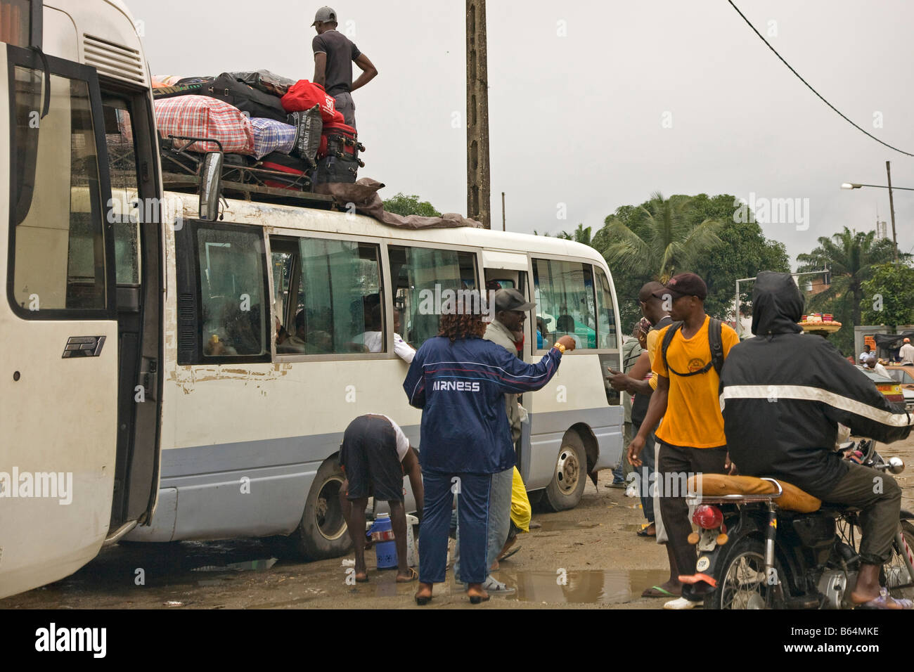 Minibus Douala Camerun Foto Stock