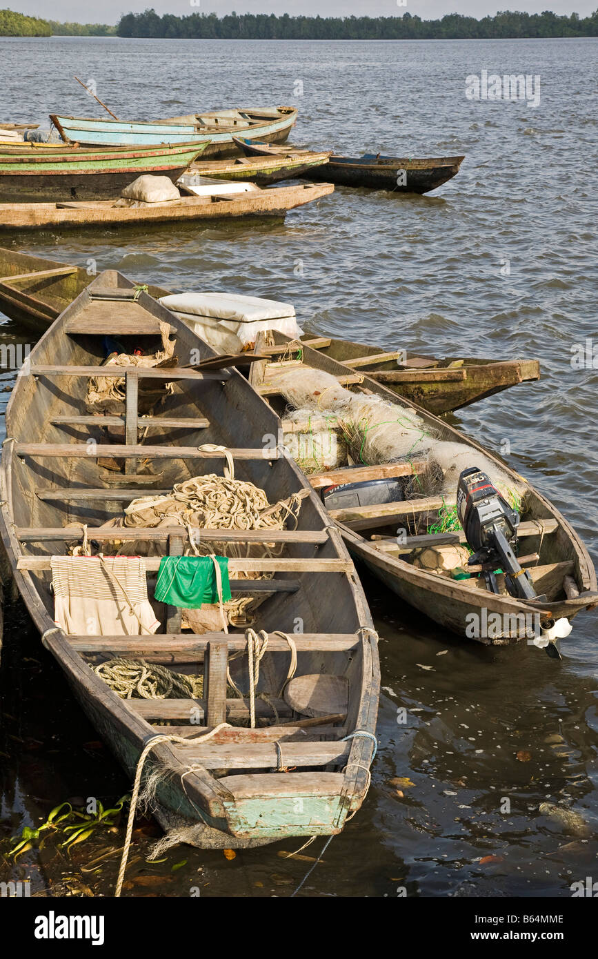 Pirogue Douala Camerun Africa Foto Stock