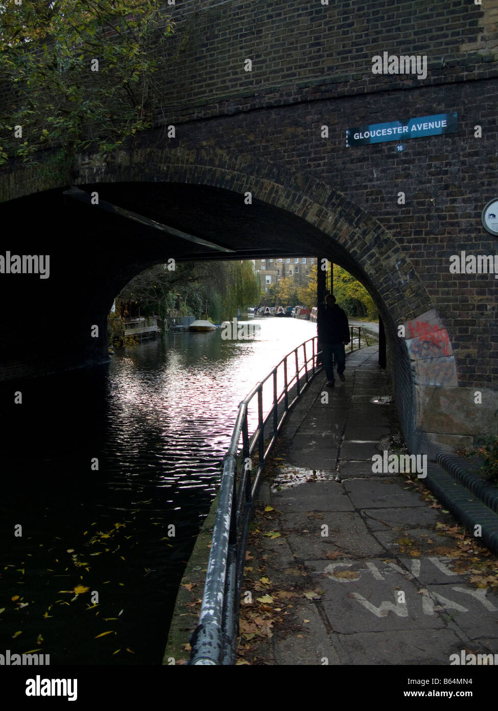 Camden percorso di traino, Regents Canal, Londra Foto Stock