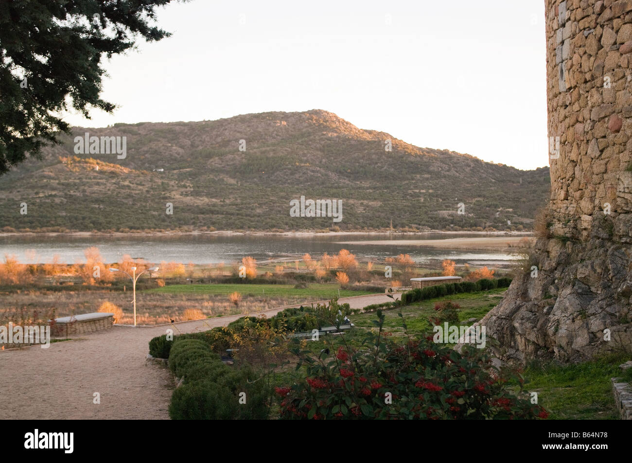 Manzanares el Real Castello Castillo de Manzanares el Real restaurato xv secolo castello Madrid Spagna España UE Foto Stock