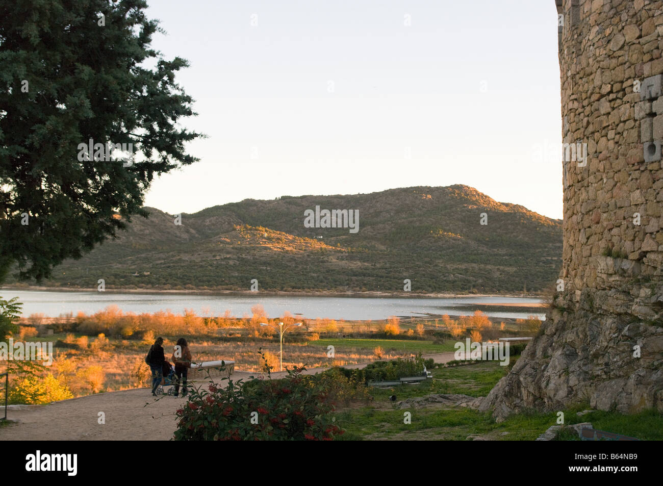 Manzanares el Real Castello Castillo de Manzanares el Real restaurato xv secolo castello Madrid Spagna España UE Foto Stock