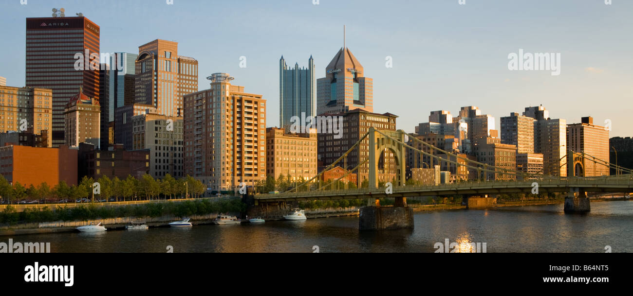 Skyline di Pittsburgh Pennsylvania Foto Stock