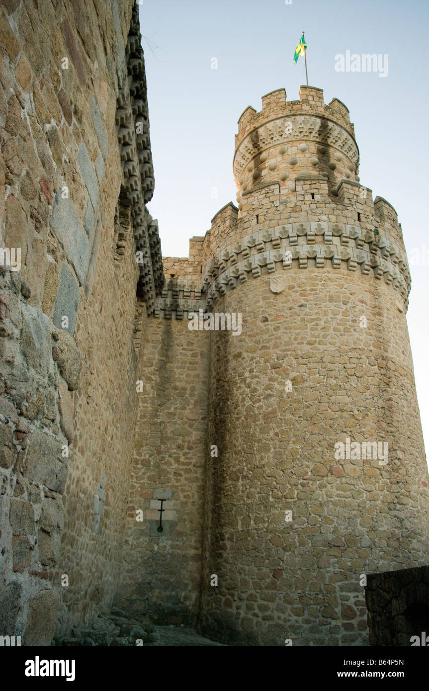 Manzanares el Real Castello Castillo de Manzanares el Real restaurato xv secolo castello Madrid Spagna España UE Foto Stock