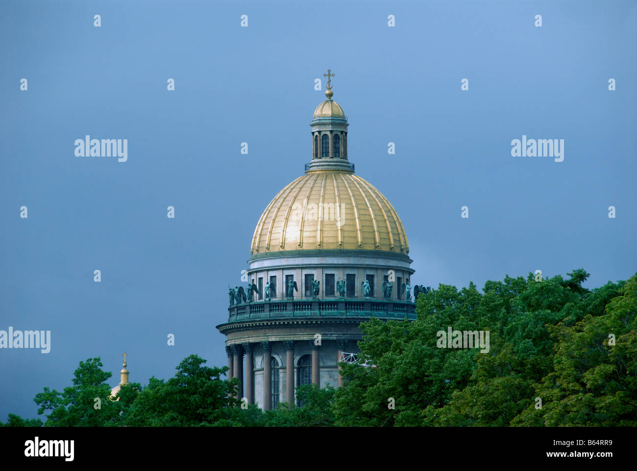 Cupola di San Isacco, la cattedrale di San Pietroburgo Russia Foto Stock