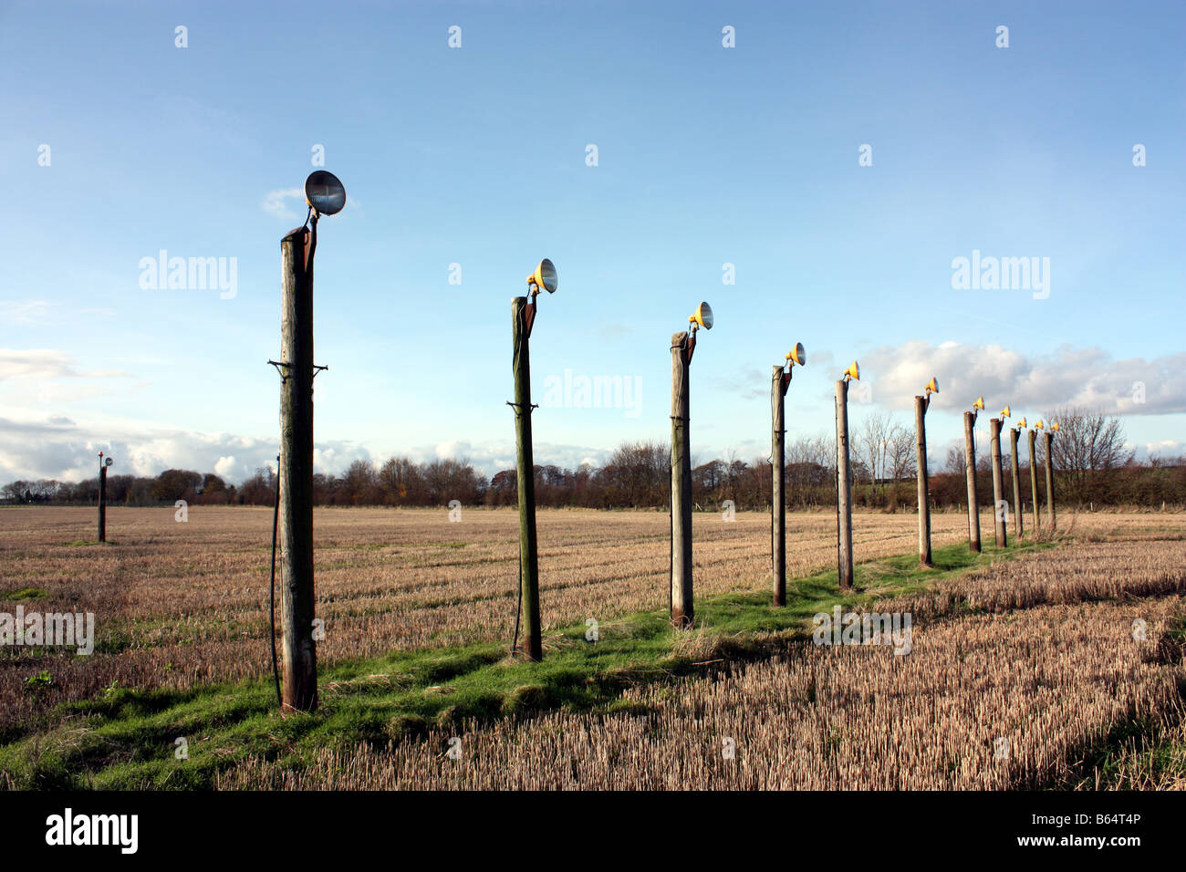 Le frecce rosse luci pista, Scampton, Lincolnshire Foto Stock