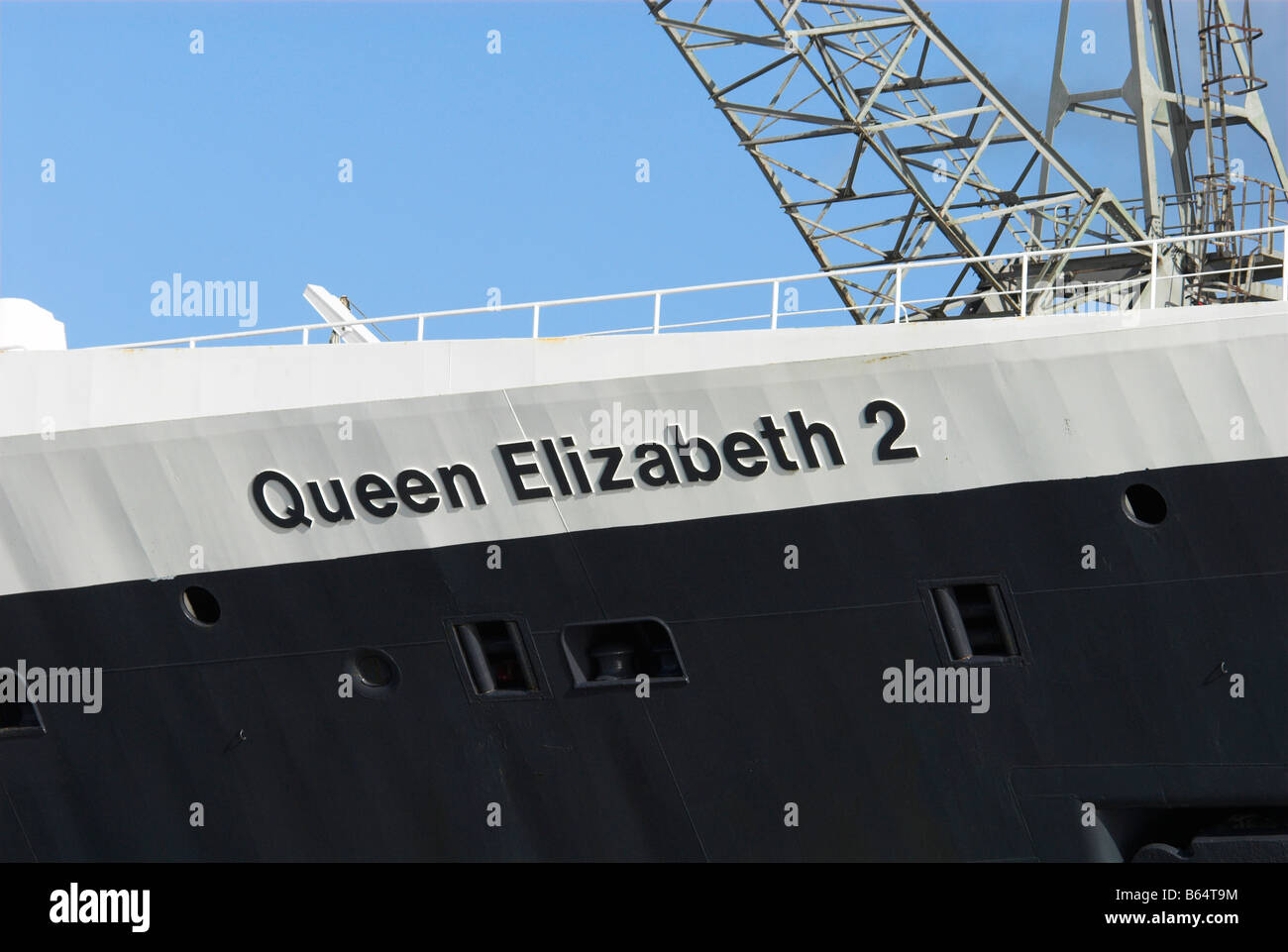 QE2 in Southampton Dock per l'ultima volta il 11 novembre 2008 Foto Stock