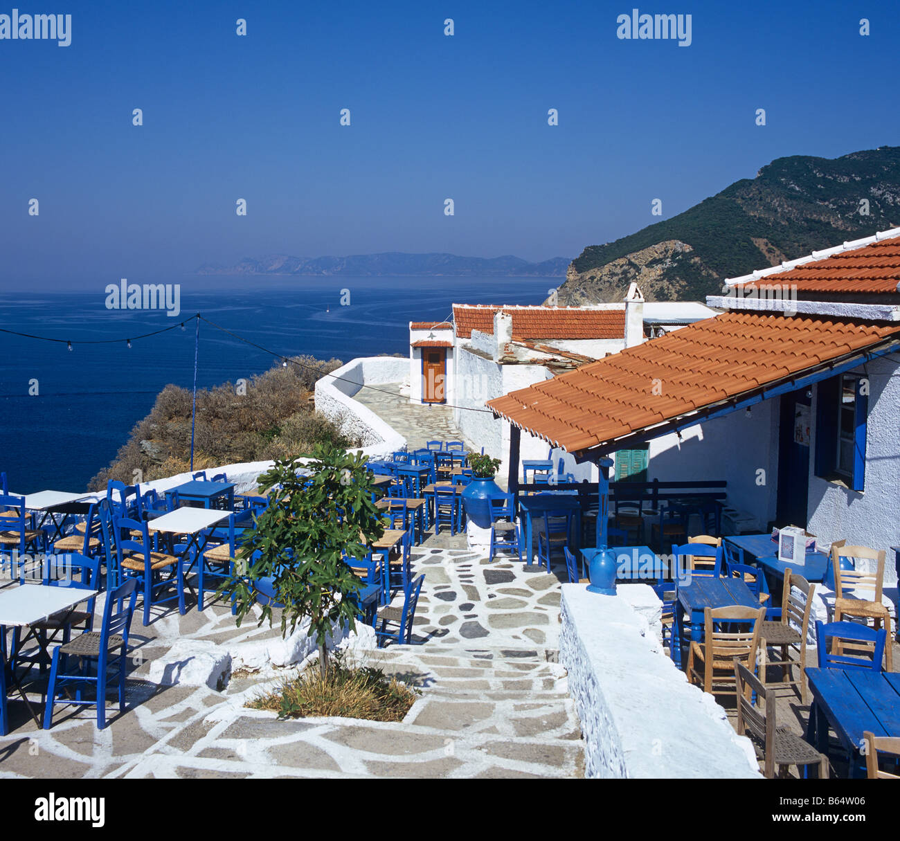 Città di Skopelos Skopelos Isole Greche Grecia Hellas Foto Stock