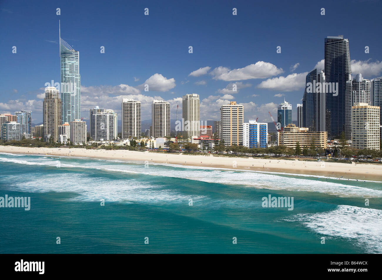 Surfers Paradise Gold Coast di Queensland antenna Australia Foto Stock