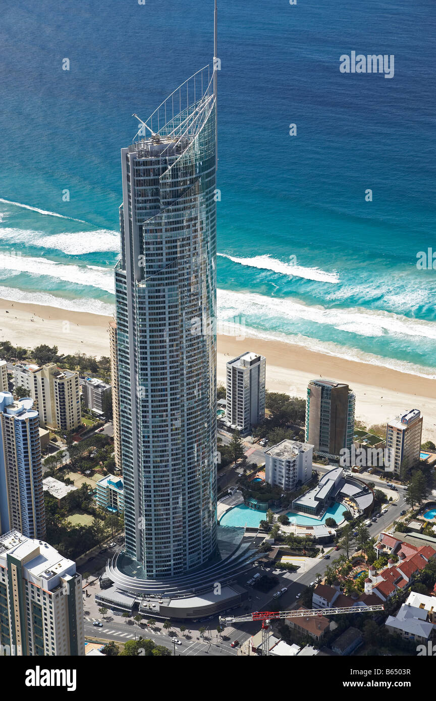 Q1 grattacielo di Surfers Paradise, Gold Coast di Queensland antenna Australia Foto Stock