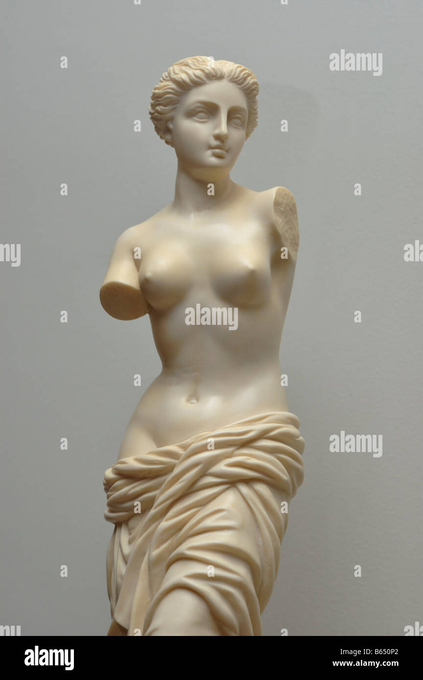 Riproduzione dell'Aphrodite di Milos o Venere di Milo statua Foto Stock