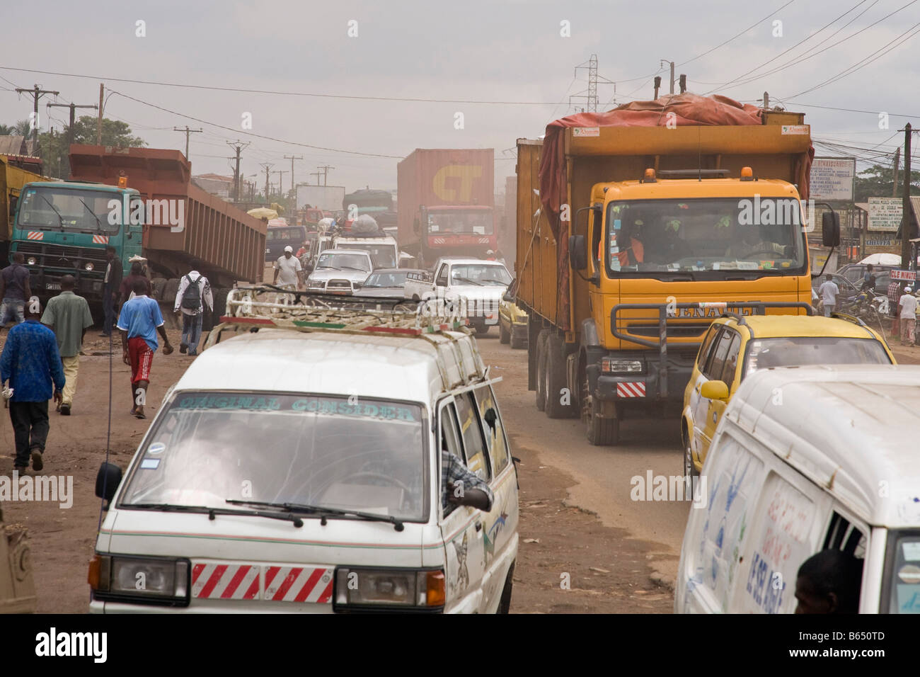 Il traffico Douala Camerun Africa Foto Stock