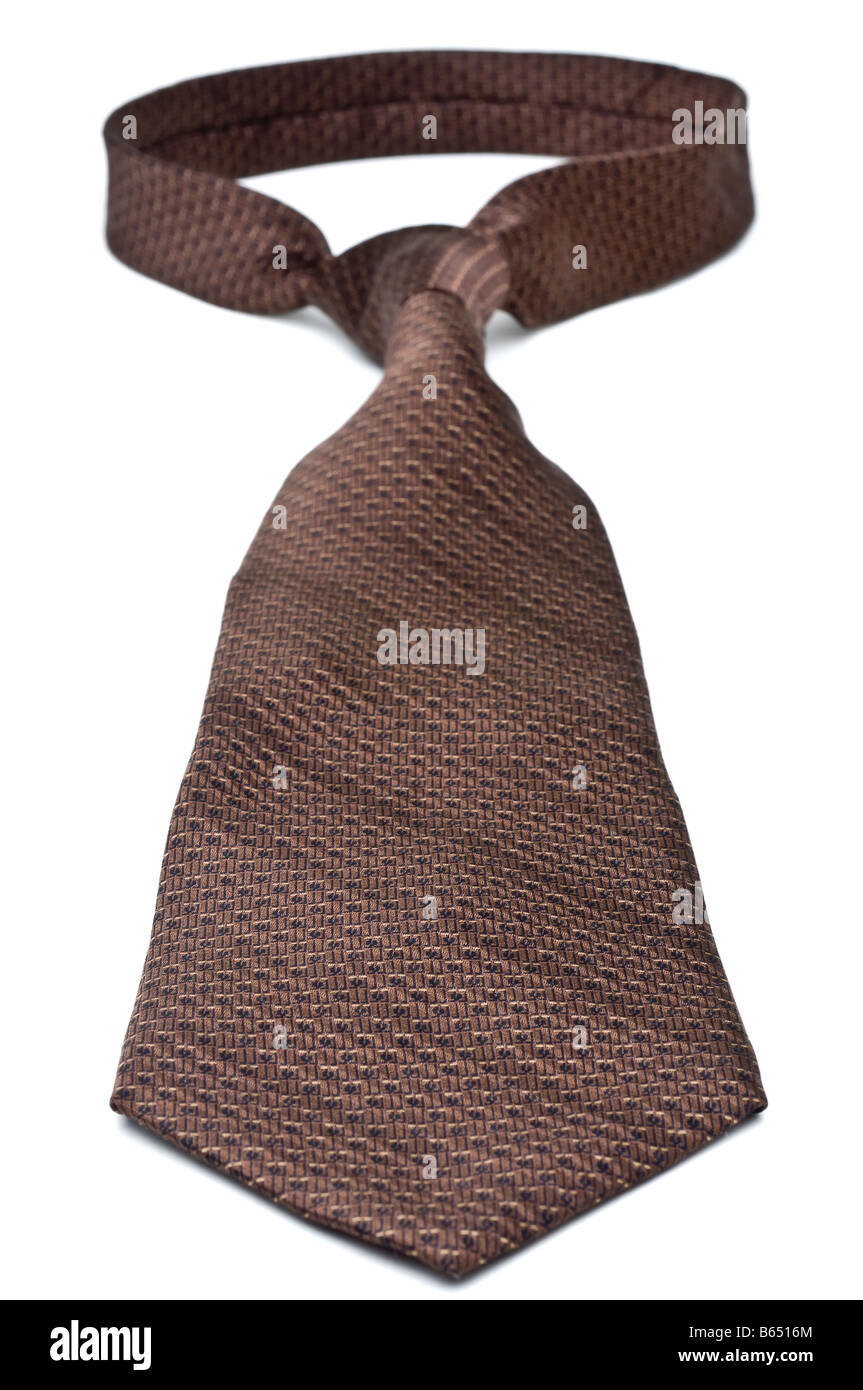 Primo piano di un marrone cravatta business Foto Stock