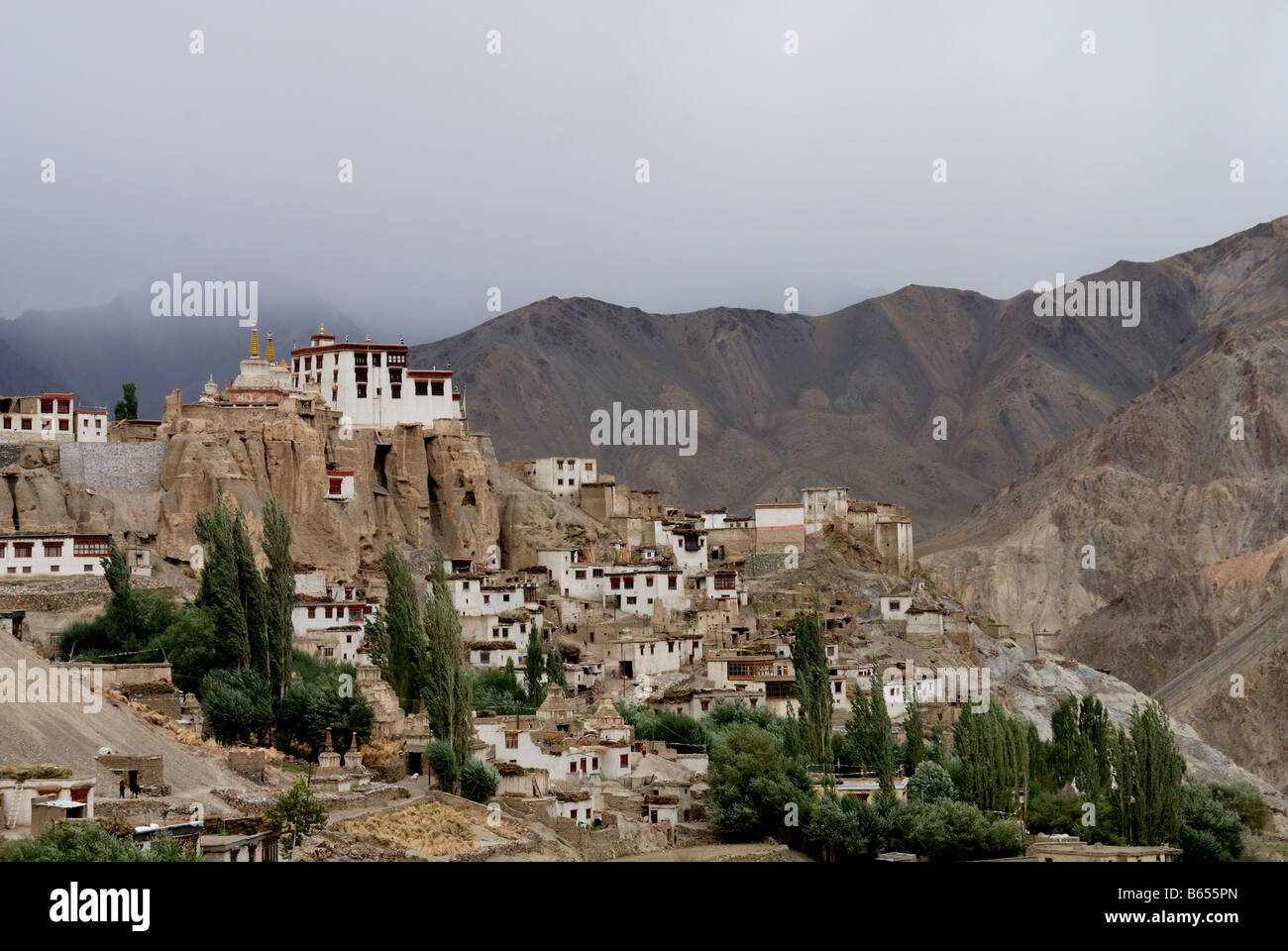 Monastero di Lamayuru è uno dei più antichi monasterys in Ladakh Foto Stock