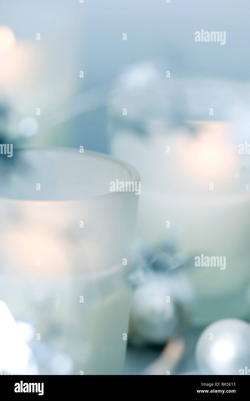 Ancora in vita con Candele decorative, soft focus Foto Stock