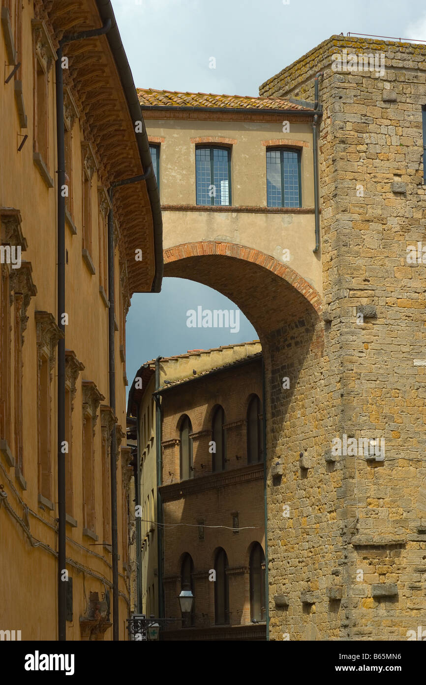 Vista sulla città di Volterra, Toscana, Italia, Europa Foto Stock