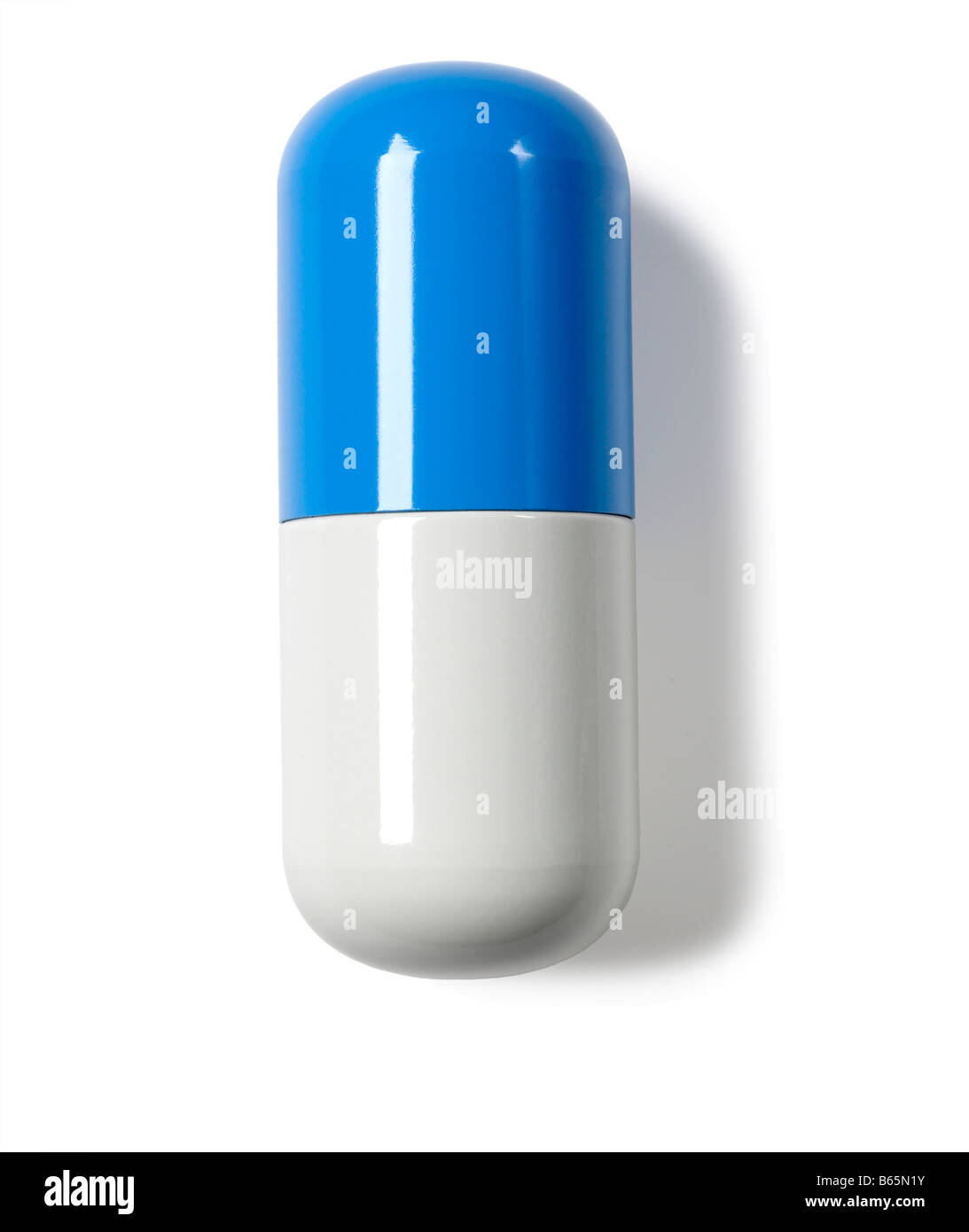 Pillola blu bianco Foto Stock