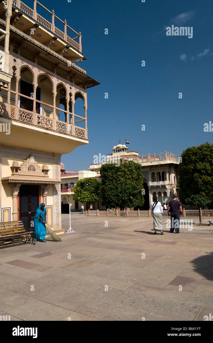 Palazzo della città. Jaipur. Il Rajasthan. India Foto Stock