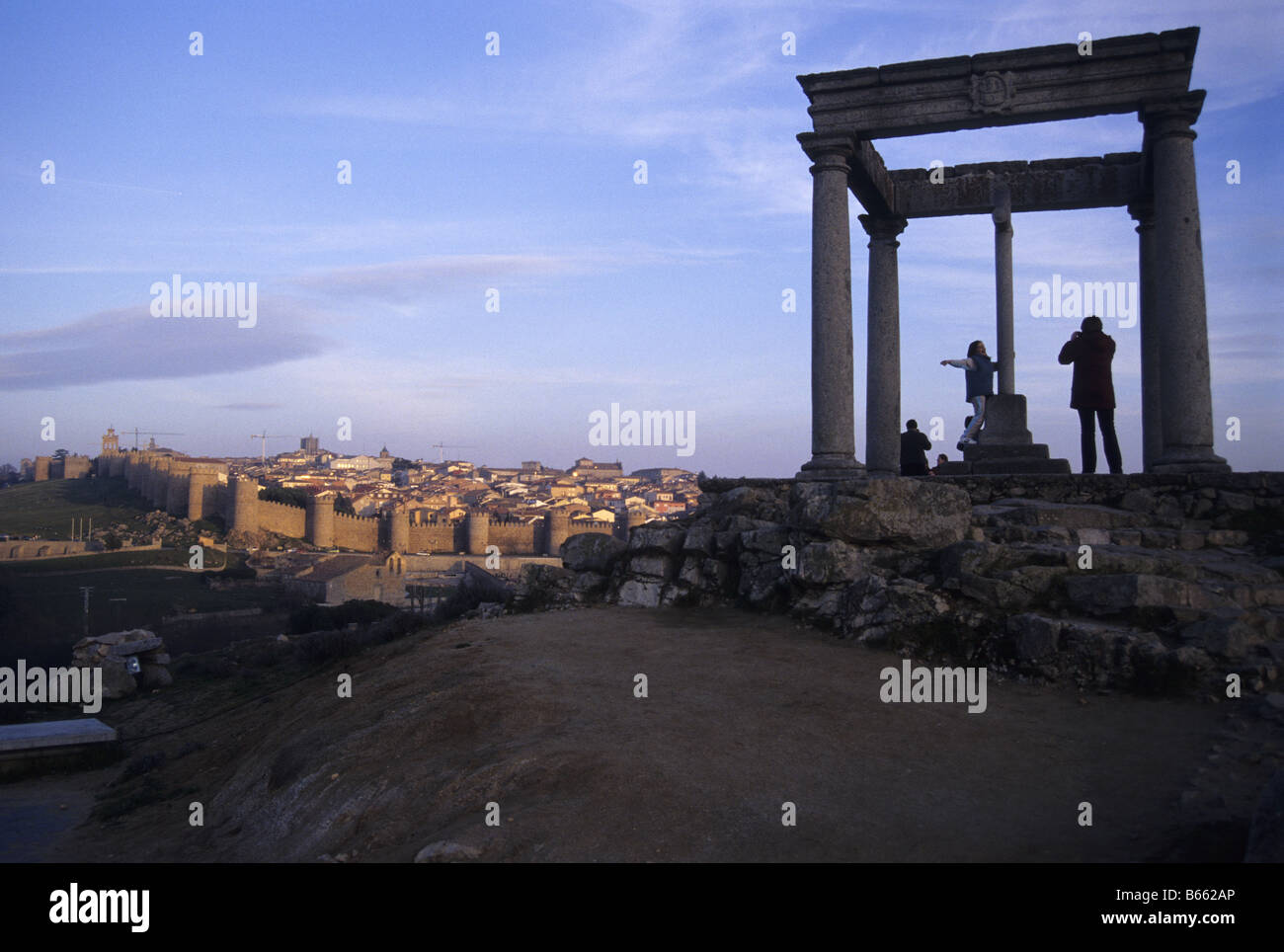 Avila, dal punto di vista los Cuatro Postes AVILA Castiglia e Leon Spagna Foto Stock
