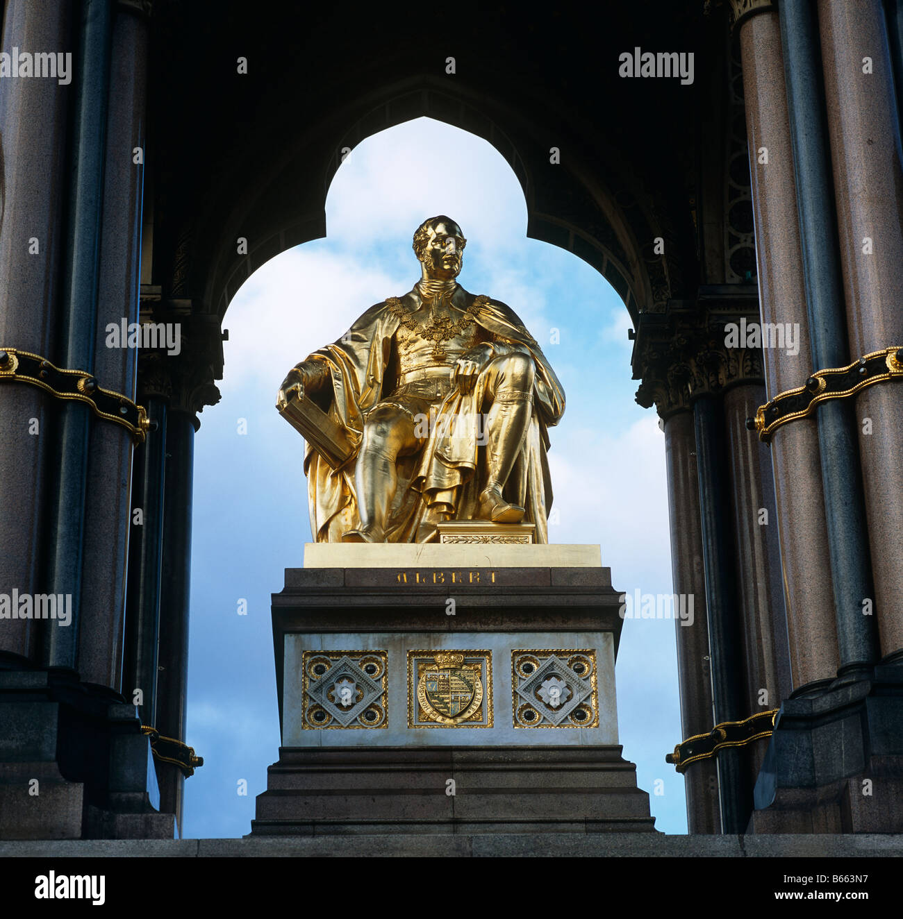 L'Albert Memorial Kensington London UK Europa Foto Stock