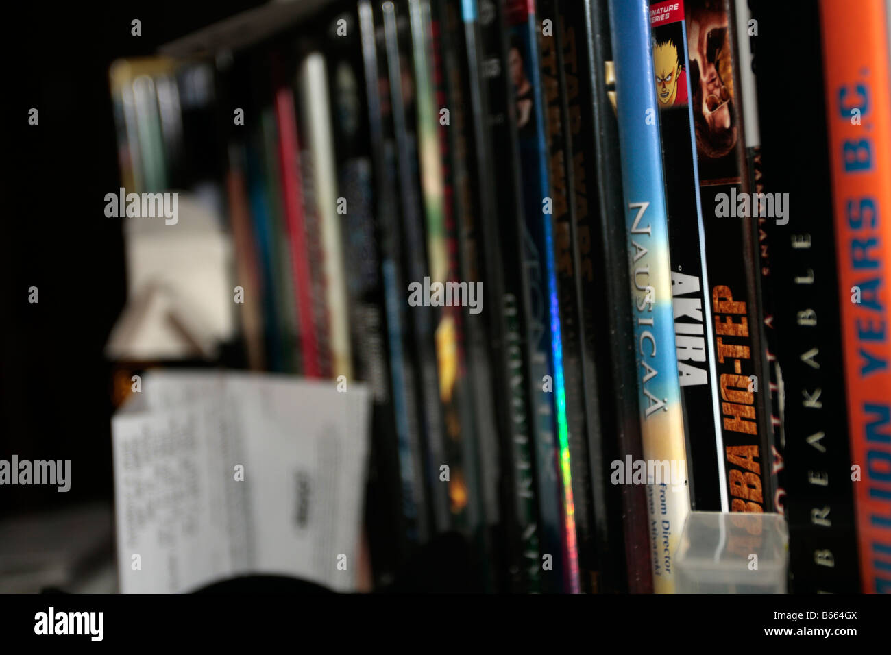 DVD sospese. Foto Stock