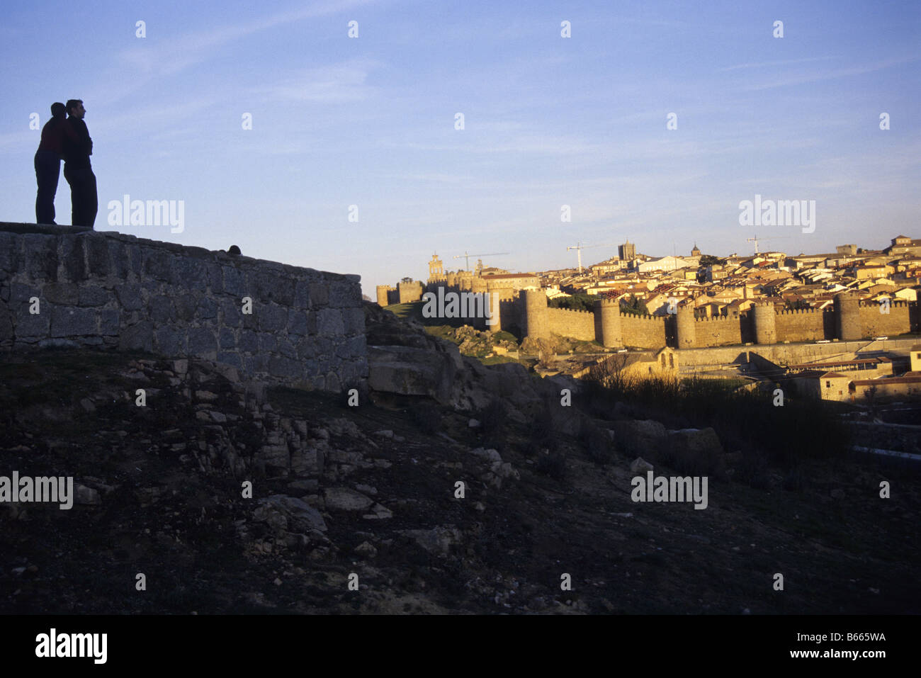 Avila, dal punto di vista los Cuatro Postes AVILA Castiglia e Leon Spagna Foto Stock