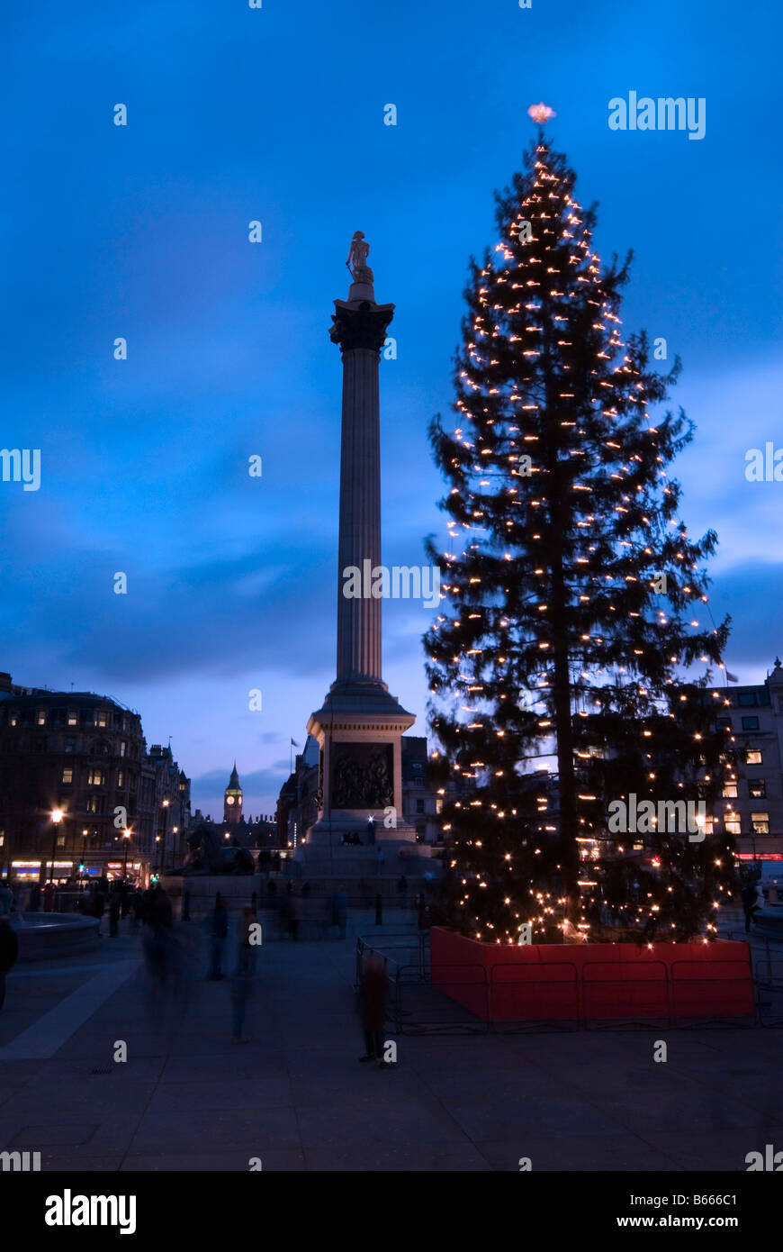 Natale a Trafalgar Square, London, Regno Unito Foto Stock