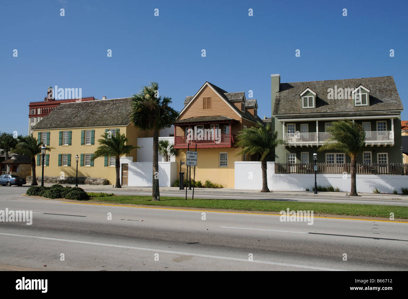 Sant'Agostino Florida USA proprietà sulla Avenida Menendez in questa storica città Florida America USA Foto Stock