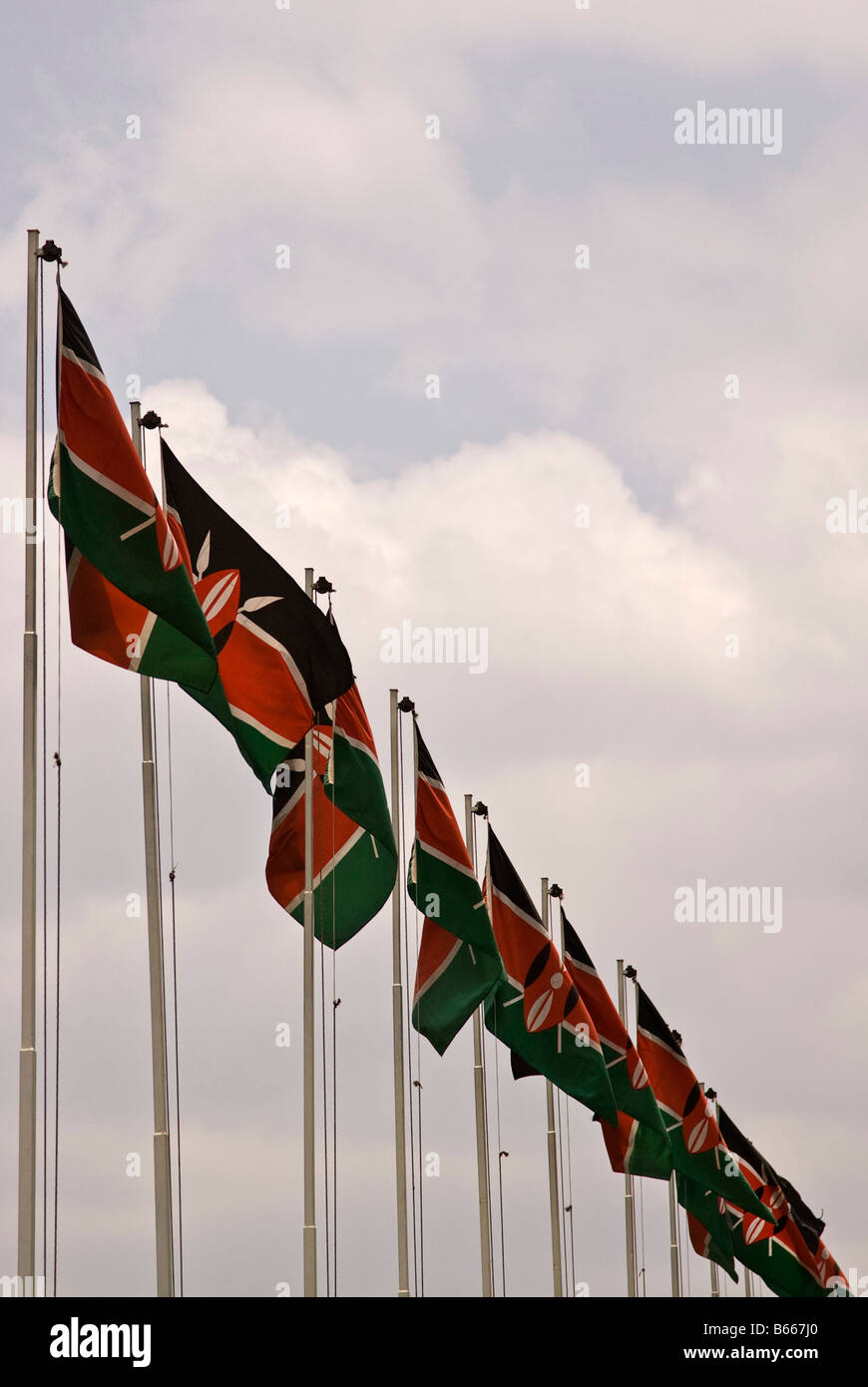 Bandiera del Kenya Nairobi Kenya Africa Foto Stock