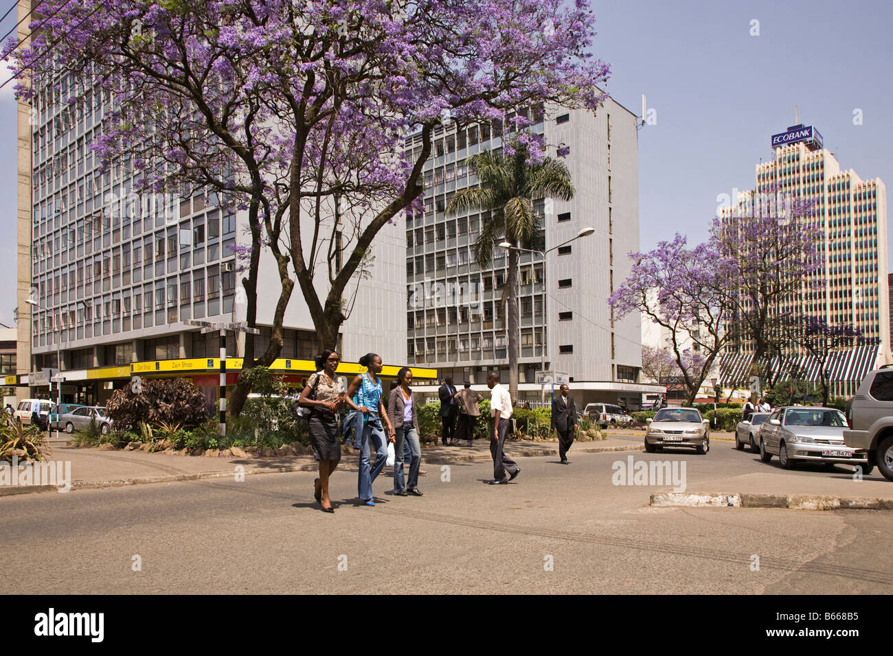 Centrale del traffico di Nairobi Kenya Africa Foto Stock