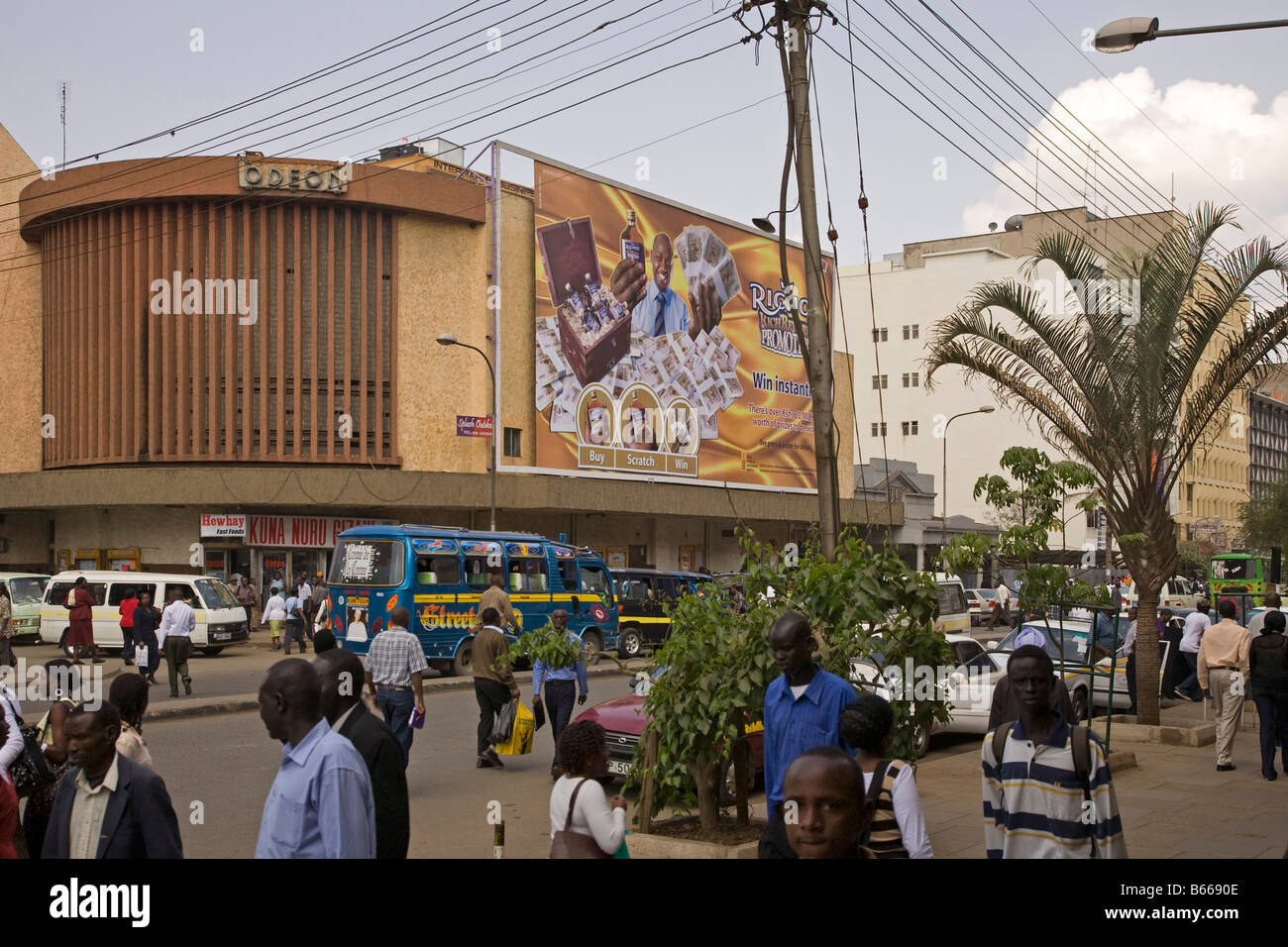 Centrale del traffico di Nairobi Kenya Africa Foto Stock