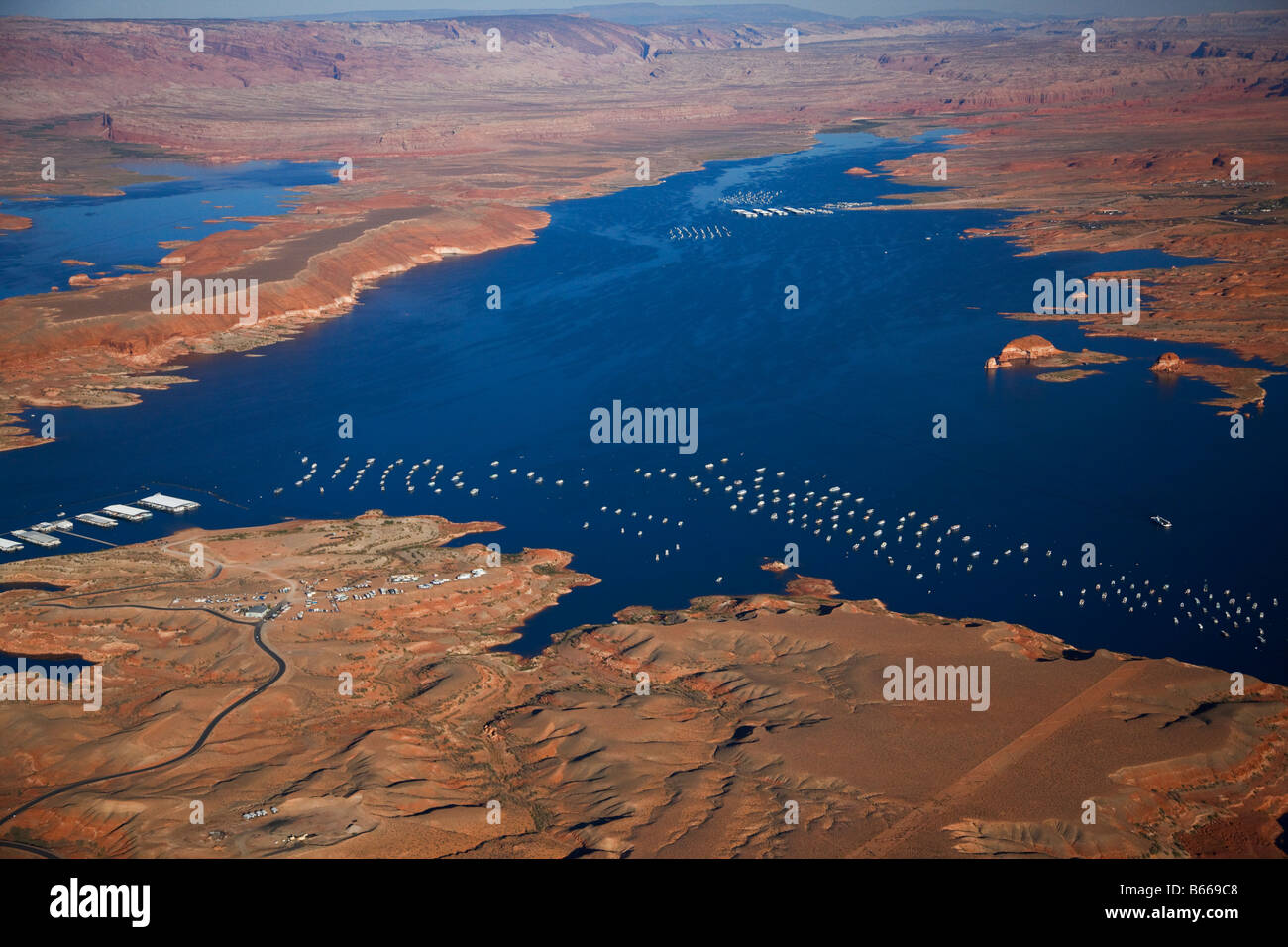 Halls Crossing Bullfrog Lake Powell e Glen Canyon National Recreation Area Utah Foto Stock