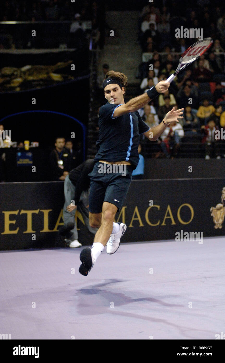 Roger Federer, il veneziano Macao Tennis Showdown 2008 Foto Stock