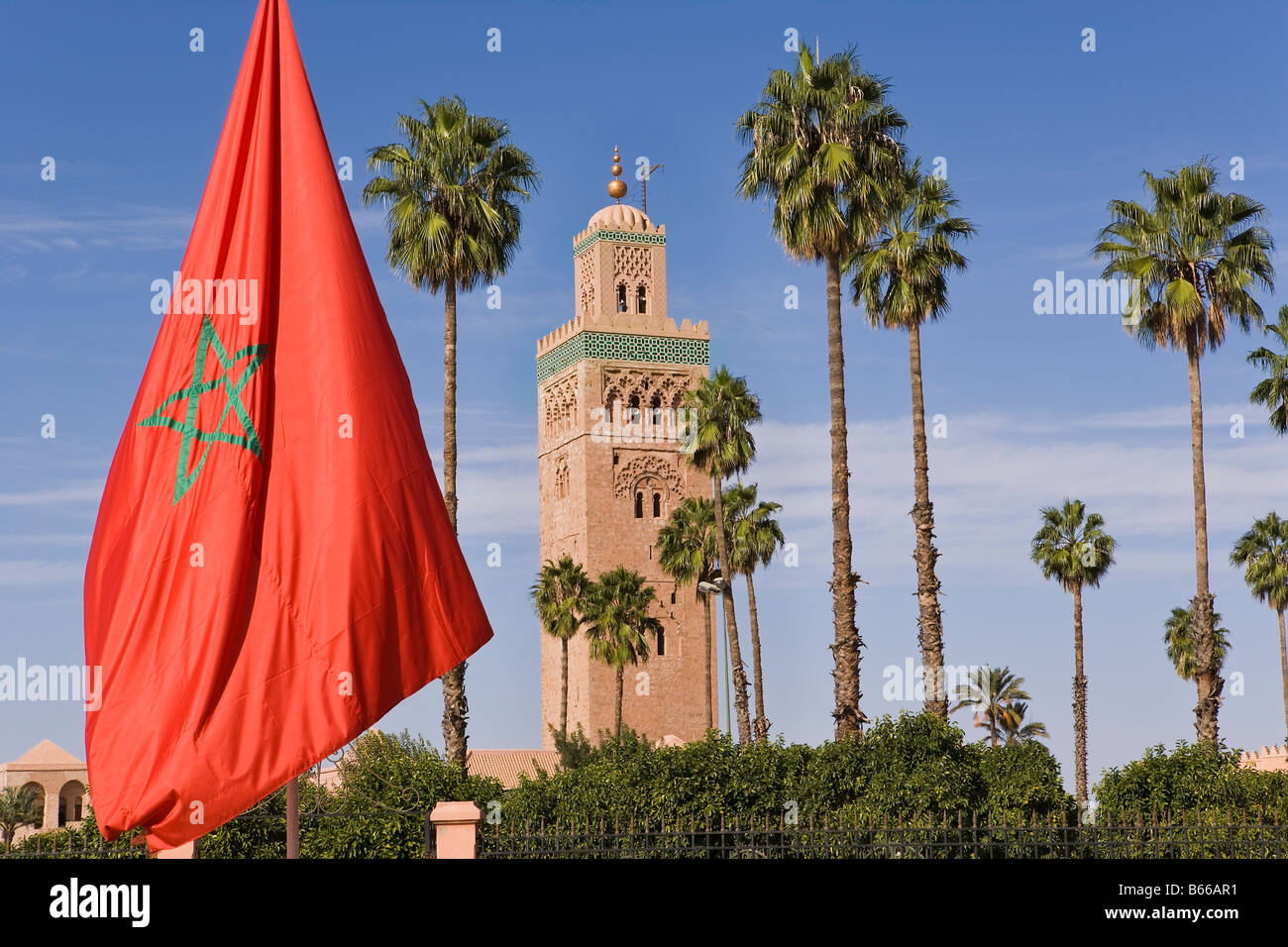 La Moschea di Koutoubia, Marrakech, Marocco Foto Stock